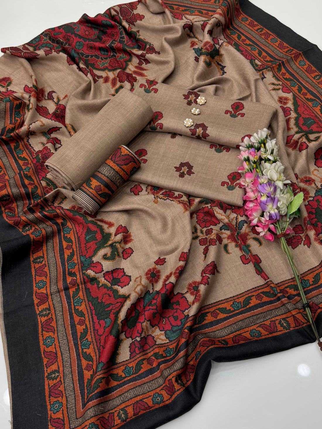 Pure Pashmina Dress 3pcs